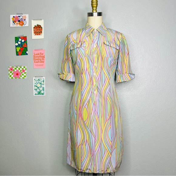 Anthropologie silk ultra rare vintage dress size xs - Picture 9 of 9